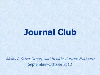 Journal Club