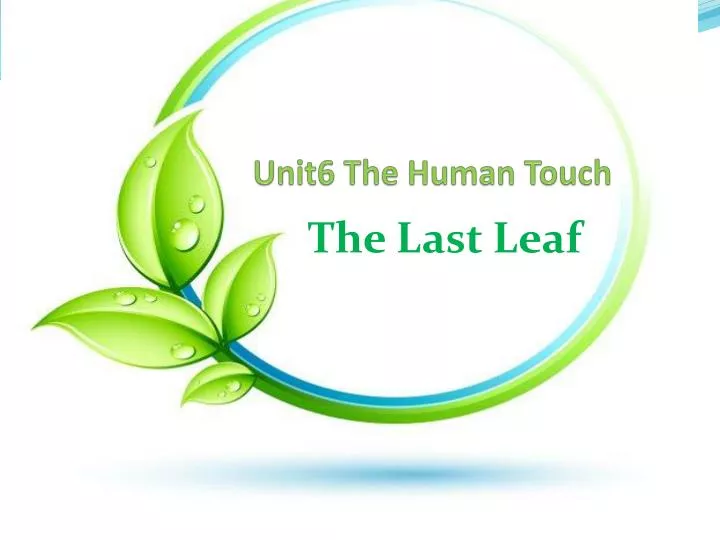 unit6 the human touch