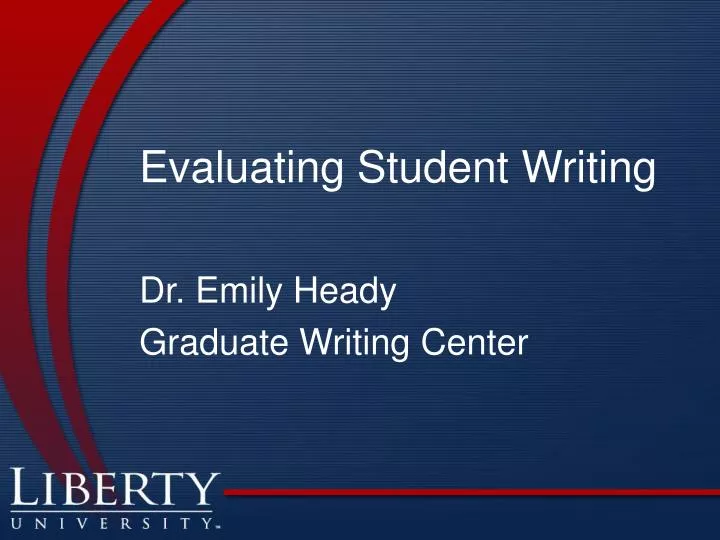 evaluating student writing