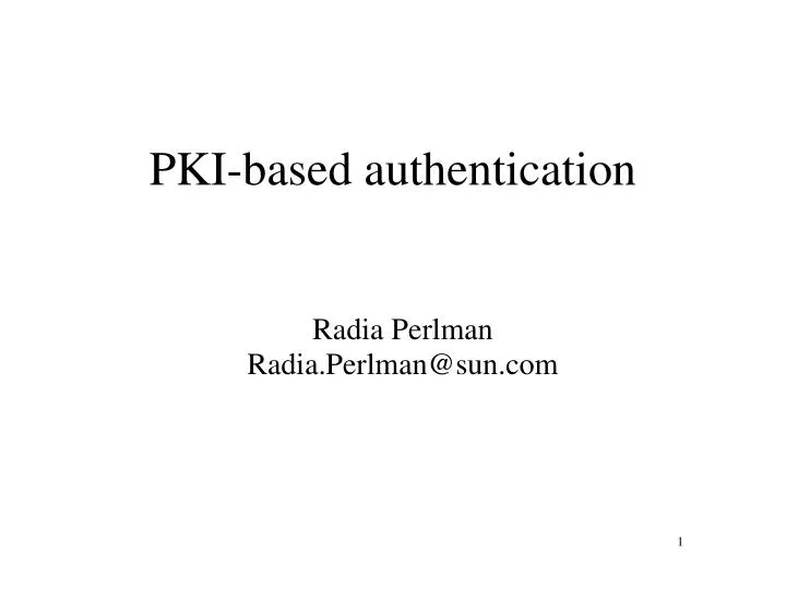 pki based authentication