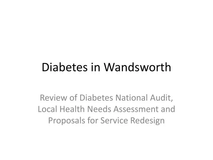diabetes in wandsworth