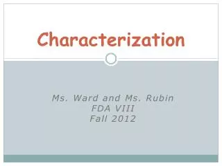 Characterization