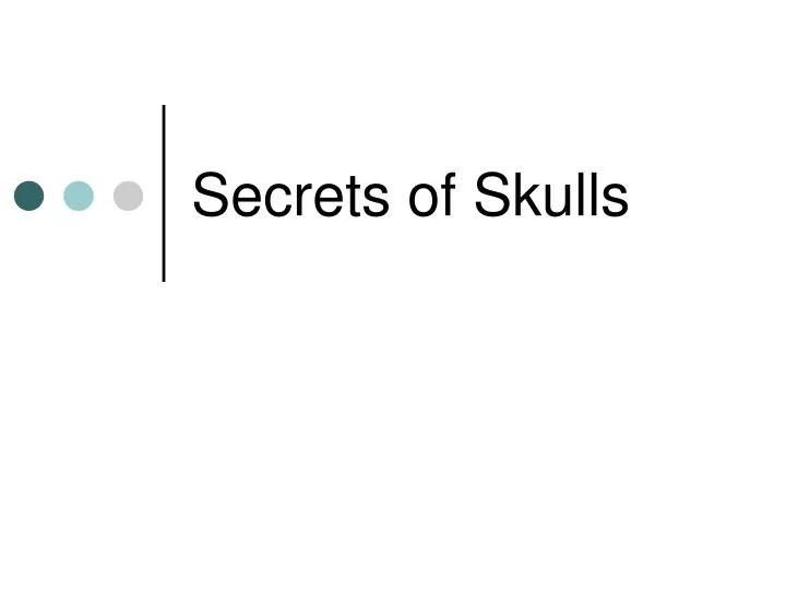 secrets of skulls