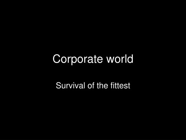 corporate world