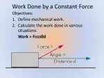 Work Done by a Constant Force - slide 1