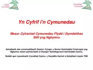 yn cyfrif i n cymunedau