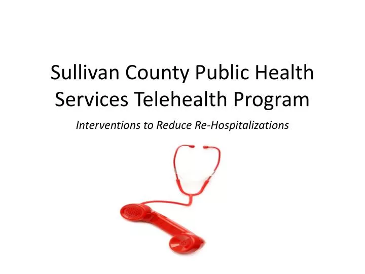 sullivan county public health services telehealth program