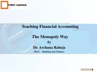 Teaching Financial Accounting The Monopoly Way