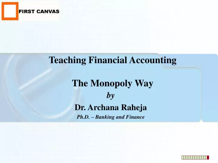 teaching financial accounting the monopoly way
