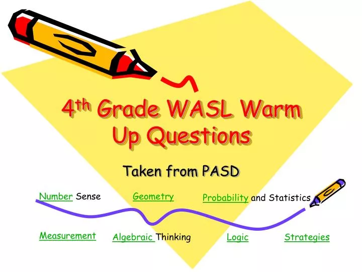 4 th grade wasl warm up questions