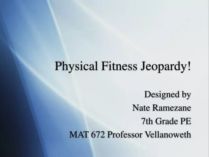 physical fitness jeopardy
