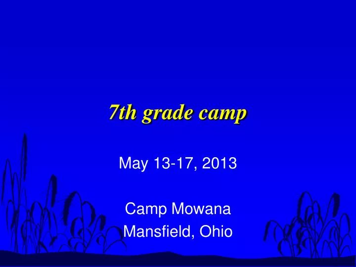 7th grade camp