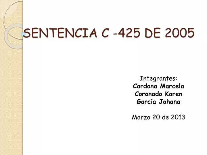 sentencia c 425 de 2005