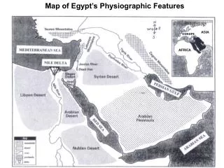 Map of Egypt’s Physiographic Features