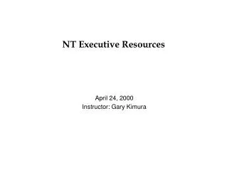 NT Executive Resources