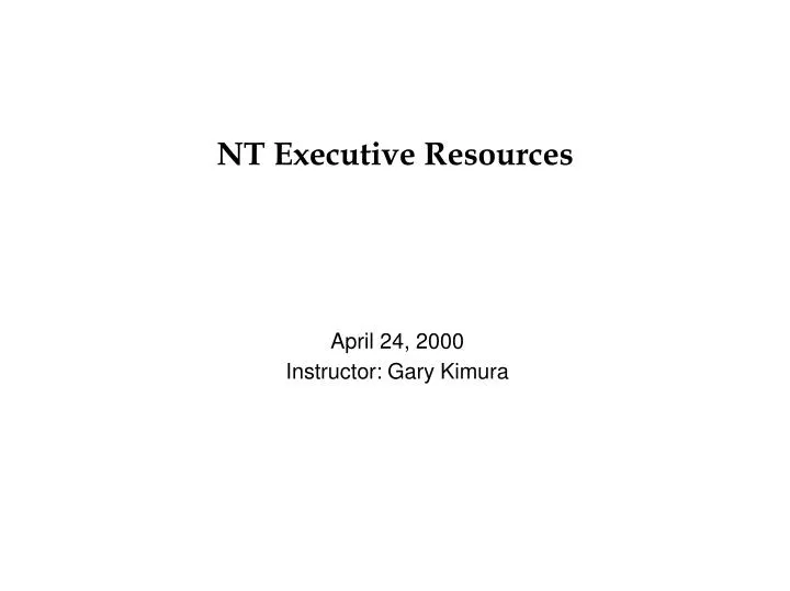 nt executive resources