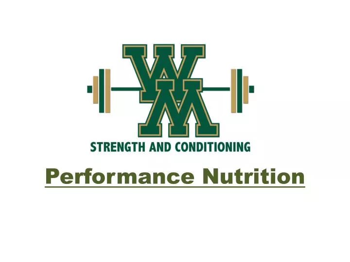 performance nutrition