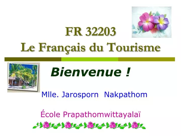 fr 32203 le fran ais du tourisme