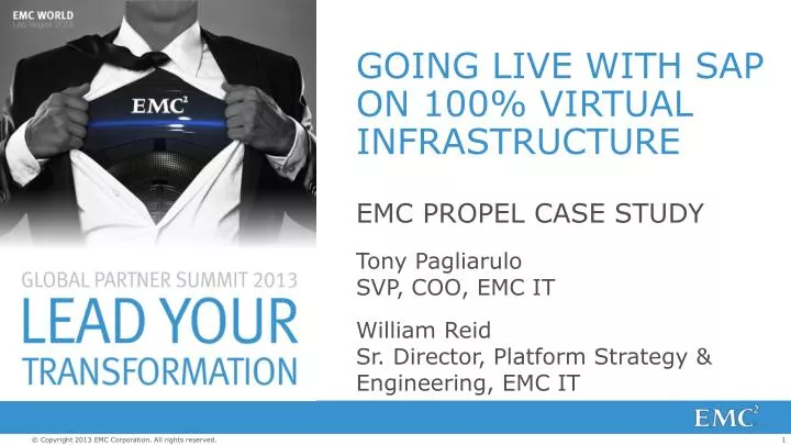 going live with sap on 100 virtual infrastructure