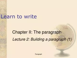 Learn to write