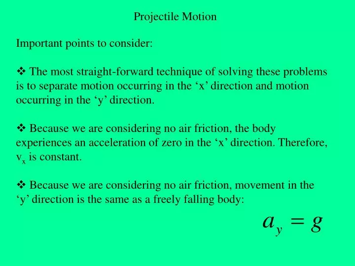 projectile motion