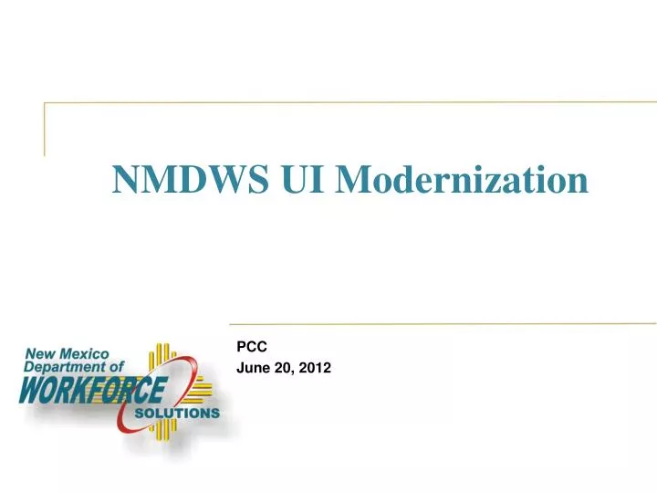 nmdws ui modernization