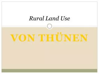 Rural Land Use