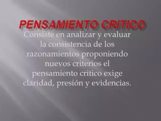 pensamiento critico