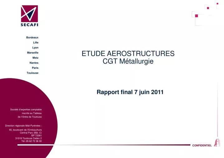 etude aerostructures cgt m tallurgie