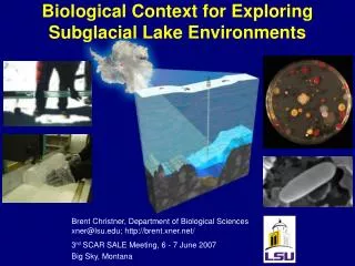 Biological Context for Exploring Subglacial Lake Environments