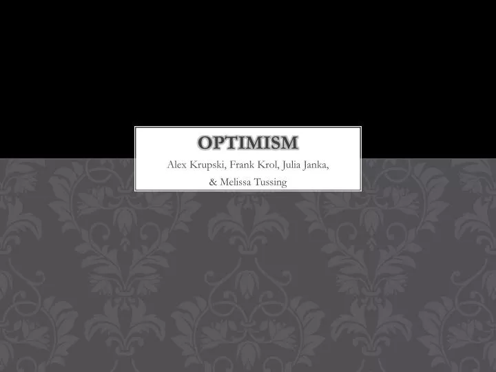 optimism