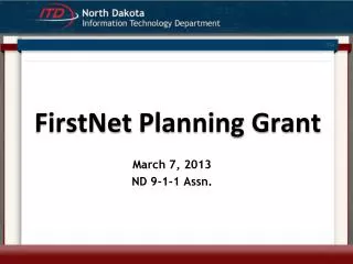 FirstNet Planning Grant