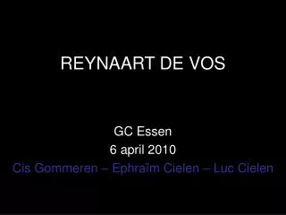 REYNAART DE VOS