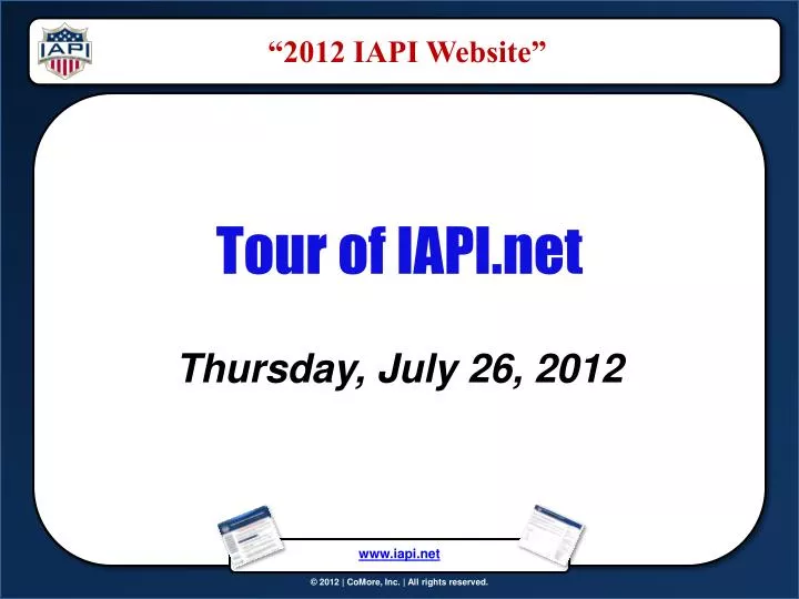 tour of iapi net
