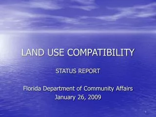 LAND USE COMPATIBILITY