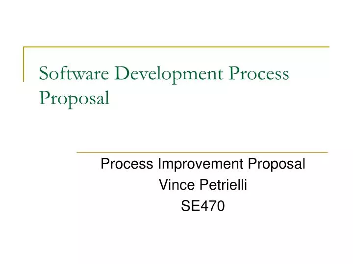 software development process proposal
