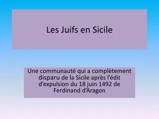 les juifs en sicile