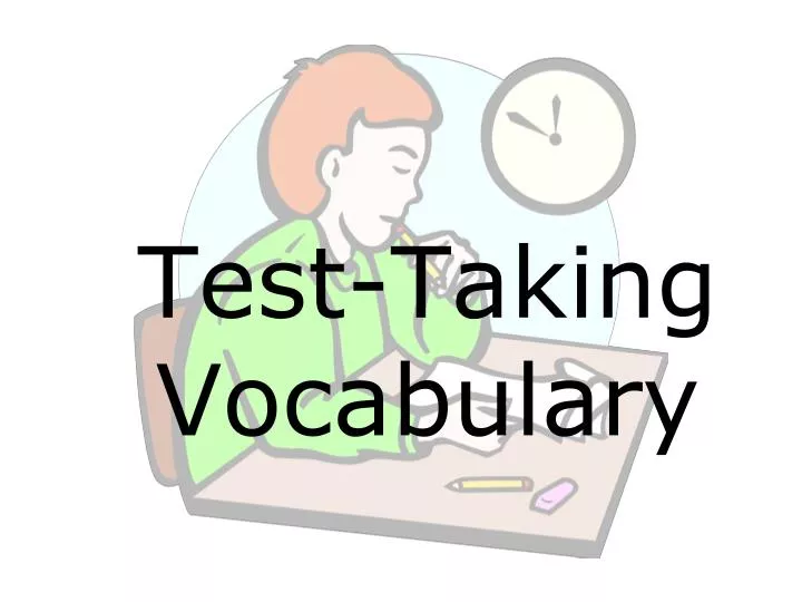 test taking vocabulary