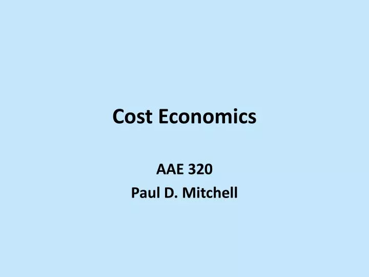 cost economics