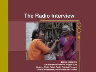 The Radio Interview