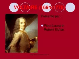 voltaire 1694 1778