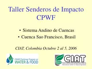 taller senderos de impacto cpwf