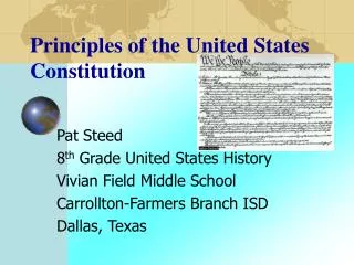 Principles of the United States Constitution