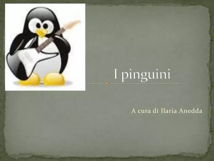 i pinguini