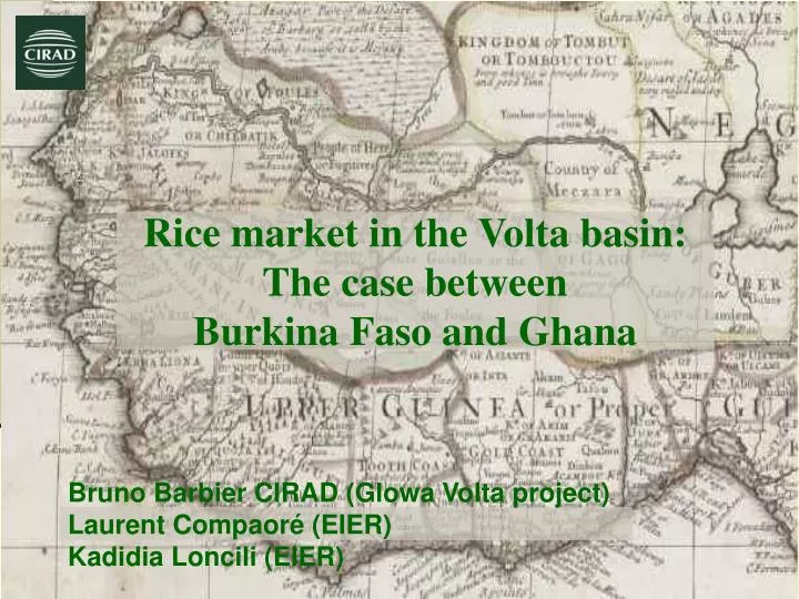 rice market in the volta basin the case between burkina faso and ghana