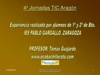 4 jornadas tic arag n
