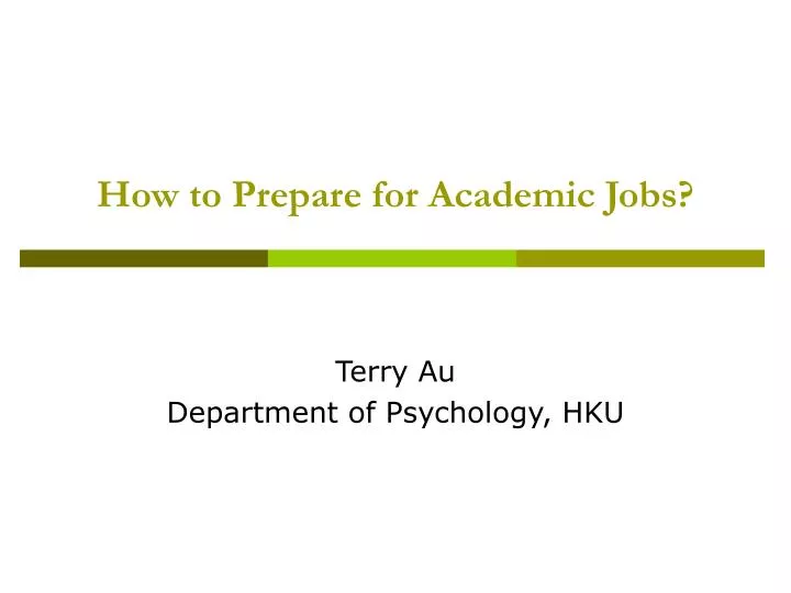 how to prepare for academic jobs