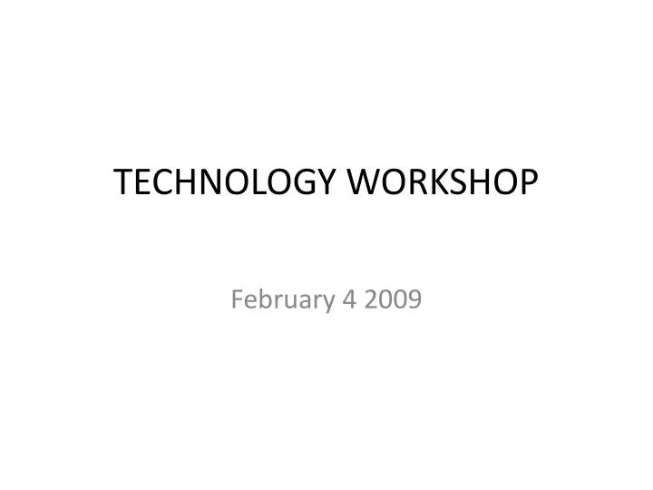 technology workshop