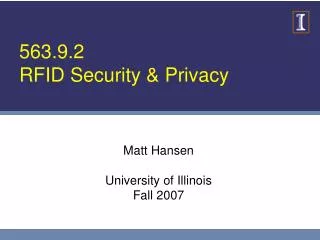 563.9.2 RFID Security &amp; Privacy