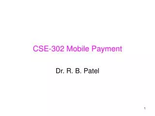 CSE-302 Mobile Payment